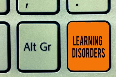 Handwriting text writing Learning Disorders. Concept meaning inadequate Stock Photos