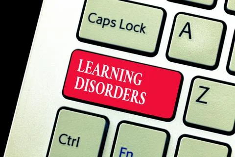 Handwriting text writing Learning Disorders. Concept meaning inadequate Stock Photos