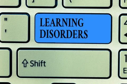 Handwriting text writing Learning Disorders. Concept meaning inadequate Stock Photos