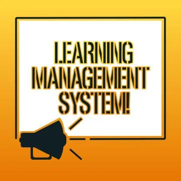 Handwriting text writing Learning Management System. Concept meaning software 스톡 일러스트