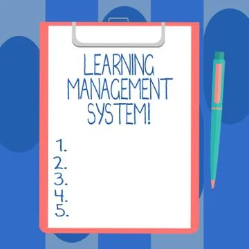 Handwriting text writing Learning Management System. Concept meaning software 스톡 일러스트