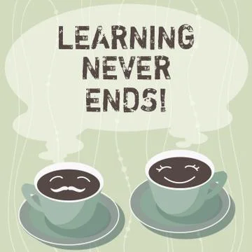 Handwriting text writing Learning Never Ends. Concept meaning knowledge have no イラスト素材