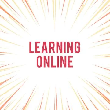 Handwriting text writing Learning Online. Concept meaning Learn something new Stockillustratie