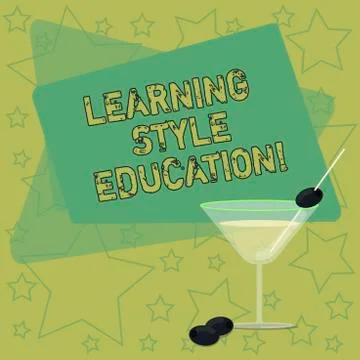 Handwriting text writing Learning Style Education. Concept meaning Method or Stock Illustration