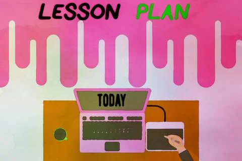 Handwriting text writing Lesson Plan. Concept meaning a teacher s is detailed イラスト素材