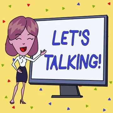Handwriting text writing Let S Is Talking. Concept meaning to discuss somethi Illustration