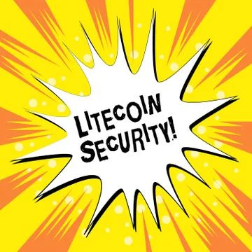 Handwriting text writing Litecoin Security. Concept meaning peertopeer Ilustración de archivo
