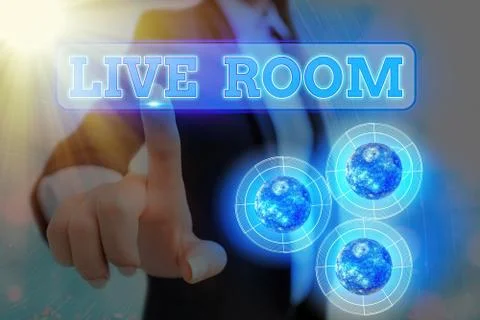 Handwriting text writing Live Room. Concept meaning the room in a house or Stock Photos