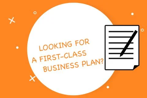 Handwriting text writing Looking For A First Class Business Plan. Concept Stock Illustration