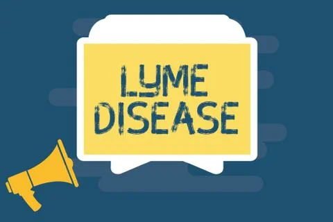 Handwriting text writing Lyme Disease. Concept meaning Form of arthritis caused Stock Illustration