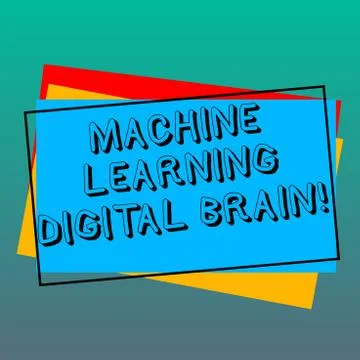 Handwriting text writing Machine Learning Digital Brain. Concept meaning Stock Illustration