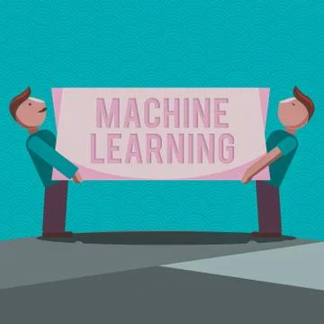 Handwriting text writing Machine Learning. Concept meaning the concept that a 스톡 일러스트