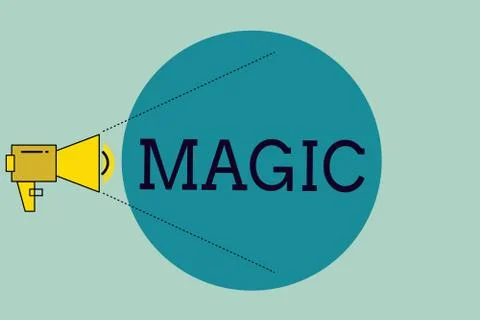 Handwriting text writing Magic. Concept meaning power of influencing events Illustrazione stock