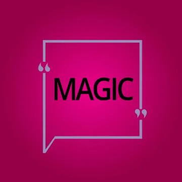 Handwriting text writing Magic. Concept meaning power of influencing events Illustrazione stock