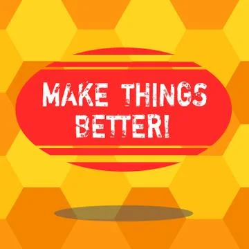 Handwriting text writing Make Things Better. Concept meaning improve something Stock Illustration
