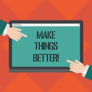 Handwriting text writing Make Things Better. Concept meaning improve something Stock Illustration