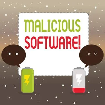 Handwriting text writing Malicious Software. Concept meaning the software that 스톡 일러스트