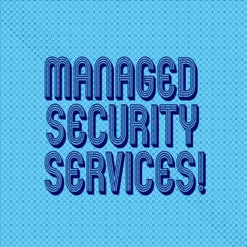 Handwriting text writing Managed Security Services. Concept meaning approach in Stock Illustration