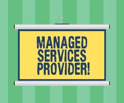 Handwriting text writing Managed Services Provider. Concept meaning IT service Illustrazione stock