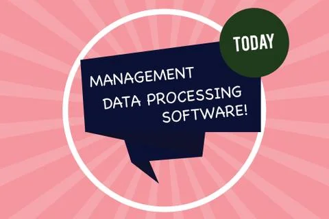 Handwriting text writing Management Data Processing Software. Concept meaning Stock Illustration