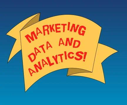Handwriting text writing Marketing Data And Analytics. Concept meaning Stock Illustration
