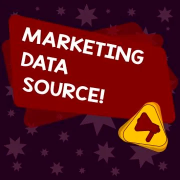 Handwriting text writing Marketing Data Source. Concept meaning connection set Stock Illustration