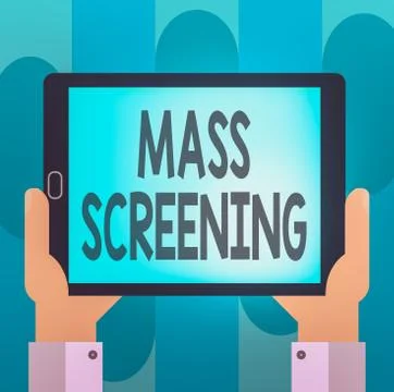 Handwriting text writing Mass Screening. Concept meaning health evaluation Stock Illustration