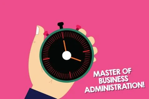 Handwriting text writing Master Of Business Administration. Concept meaning Post Stock Illustration