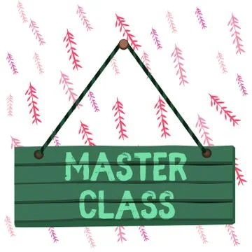 Handwriting text writing Master Class. Concept meaning class given to students Stock Illustration