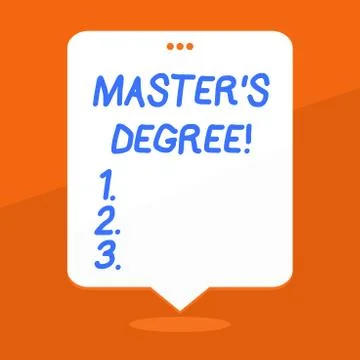 Handwriting text writing Master S Degree. Concept meaning academic degree イラスト素材