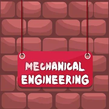 Handwriting text writing Mechanical Engineering. Concept meaning deals with Stock Illustration