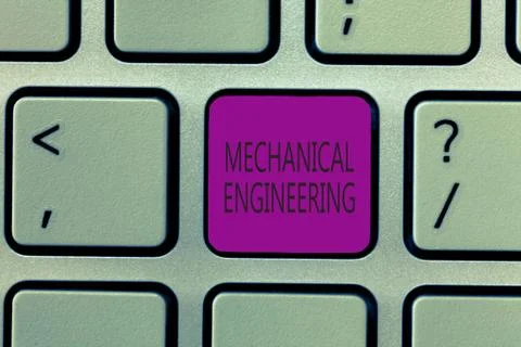 Handwriting text writing Mechanical Engineering. Concept meaning deals with D Stock Photos