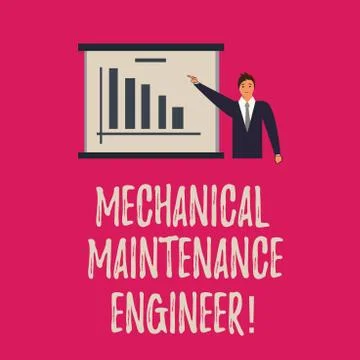 Handwriting text writing Mechanical Maintenance Engineer. Concept meaning Stock Illustration