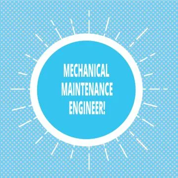 Handwriting text writing Mechanical Maintenance Engineer. Concept meaning Stock Illustration