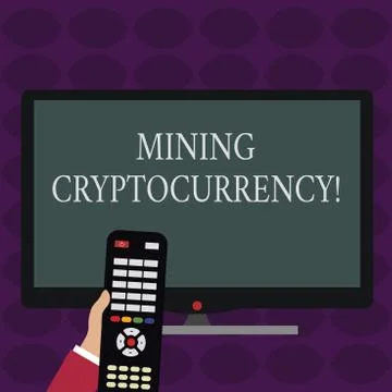 Handwriting text writing Mining Cryptocurrency. Concept meaning handling of Illustration