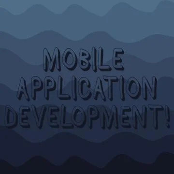 Handwriting text writing Mobile Application Development. Concept meaning Writing Stockillustratie