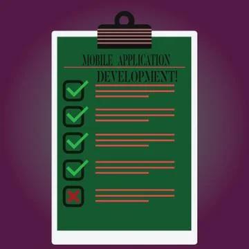 Handwriting text writing Mobile Application Development. Concept meaning Writing イラスト素材