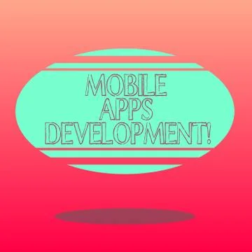 Handwriting text writing Mobile Apps Development. Concept meaning Process of 스톡 일러스트