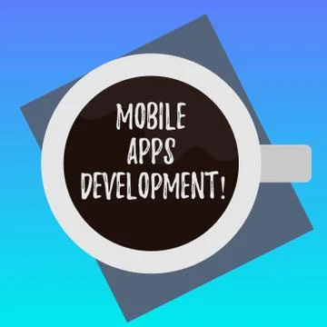 Handwriting text writing Mobile Apps Development. Concept meaning Process of 스톡 일러스트