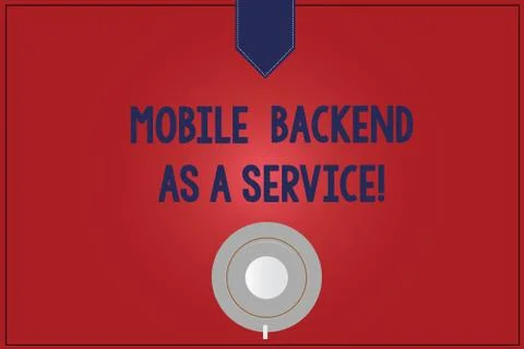 Handwriting text writing Mobile Backend As A Service. Concept meaning Mbaas Link Stock Illustration