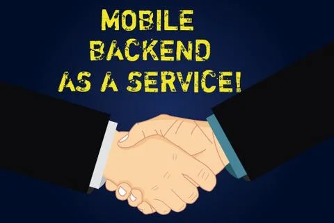 Handwriting text writing Mobile Backend As A Service. Concept meaning Mbaas Link Stock-Illustration