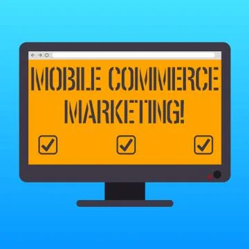 Handwriting text writing Mobile Commerce Marketing. Concept meaning Trading Illustrazione stock