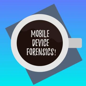 Handwriting text writing Mobile Device Forensics. Concept meaning Electronic イラスト素材