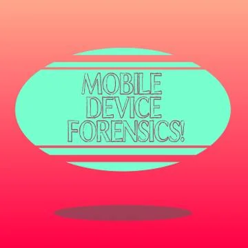 Handwriting text writing Mobile Device Forensics. Concept meaning Electronic Stock Illustration