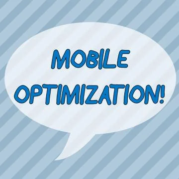 Handwriting text writing Mobile Optimization. Concept meaning Site Content Illustrazione stock