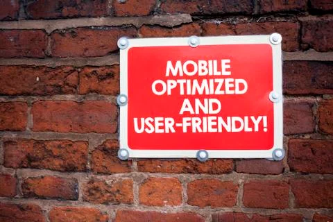 Handwriting text writing Mobile Optimized And User Friendly. Concept meaning Fotos Stock