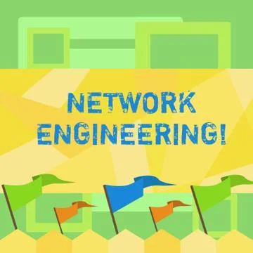 Handwriting text writing Network Engineering. Concept meaning field concerned Illustrazione stock