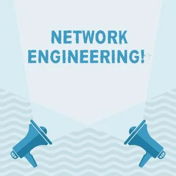 Handwriting text writing Network Engineering. Concept meaning field concerned Illustrazione stock