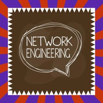 Handwriting text writing Network Engineering. Concept meaning field concerned Stock Illustration