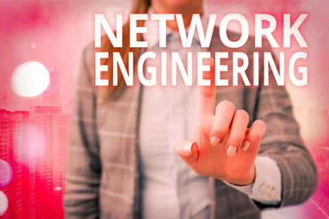 Handwriting text writing Network Engineering. Concept meaning professional who Stock Photos